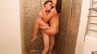 Realistic Shower Encounter With A Big Dick And A Horny Babe